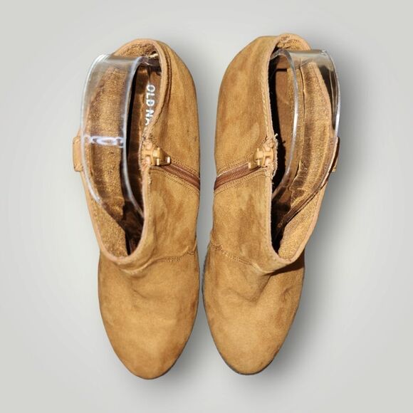 Women’s Western Ankle Boots Size 4 Burnt Ginger Faux-Suede - Picture 3 of 10